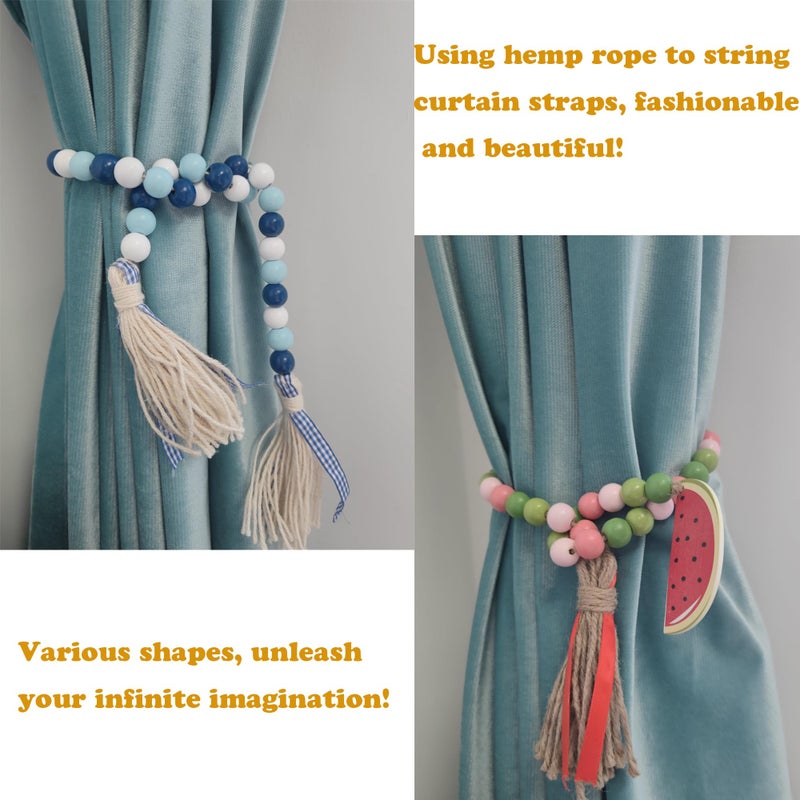 Jsehchya 240PCS Natual Wooden Colorful Round Beads for Craft Wood Spacer Loose Colored Beads f for DIY Room Decoration  Family Gatherings  Holiday Decorations (240PCS 24COLOR) - Image 5